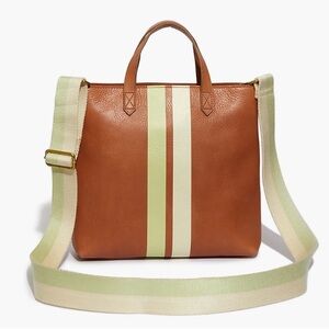 Madewell Stripe Mini Transport Tote Zip Top Limited Edition